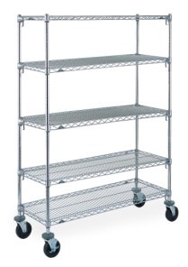 Metro 5-tier Super Adjustable Stem Caster Carts