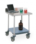 Metro MetroMax Polymer Lab Worktables with Stainless Top and Solid Shelf