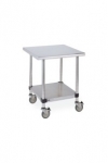 Metro Stainless Lab Worktables with Stainless Island Top and Solid HD Shelf
