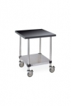 Metro Stainless Lab Worktables with Black Phenolic Top and Solid HD Shelf