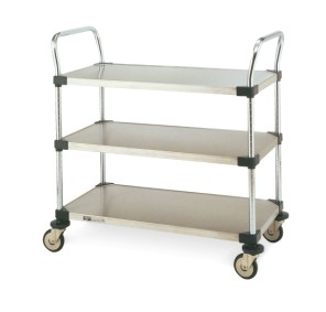 Metro Solid Three-shelf Utility Carts