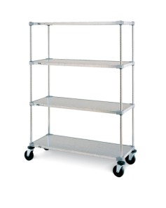 Metro 4-tier Solid Stem Caster Carts