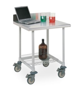 MetroMax Worktable with Stainless Top and 3-Sided Frame