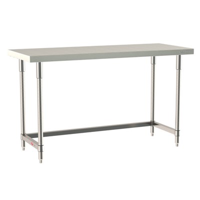 Metro Tableworx Stationary Tables with Three Sided Frame (Type 316 Stainless Steel)